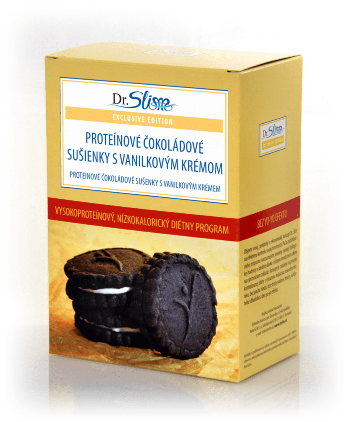 Proteinové čokoládové sušenky s vanilkovým krémem