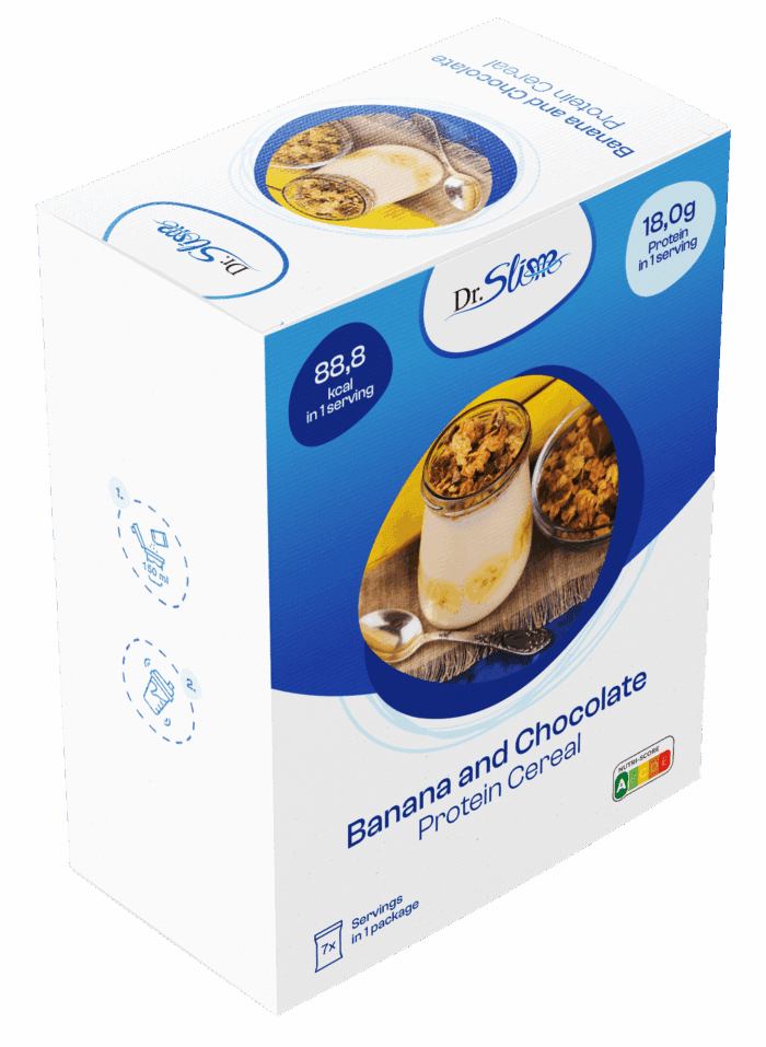 Banánovo-čokoládové proteinové cereálie