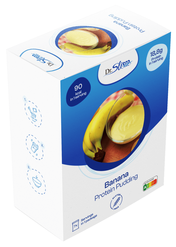 Banánový proteinový puding