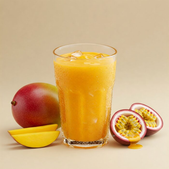Proteinové smoothie s příchutí manga a maracuji