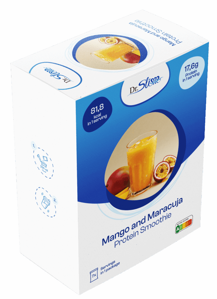 Proteinové smoothie s příchutí manga a maracuji
