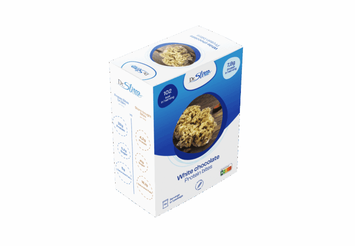 Proteinové hrudky z bílé čokolády