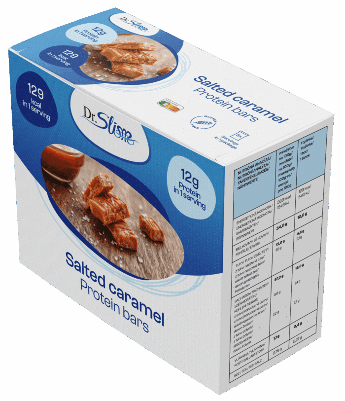 Proteínové tyčinky slaný karamel